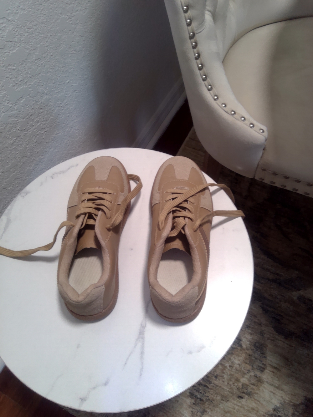 & Other Stories Tan Suede-Trim Lace-Up Sneakers